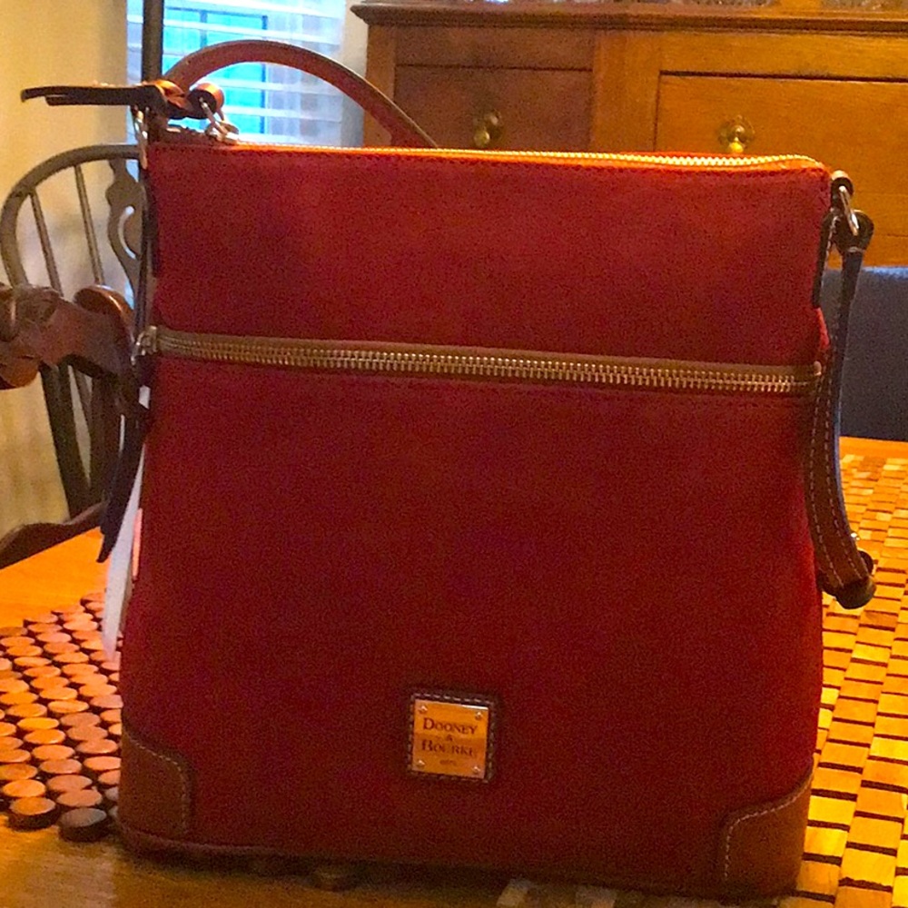 DOONEY & BOURKE SUEDE TASSEL CROSSBODY